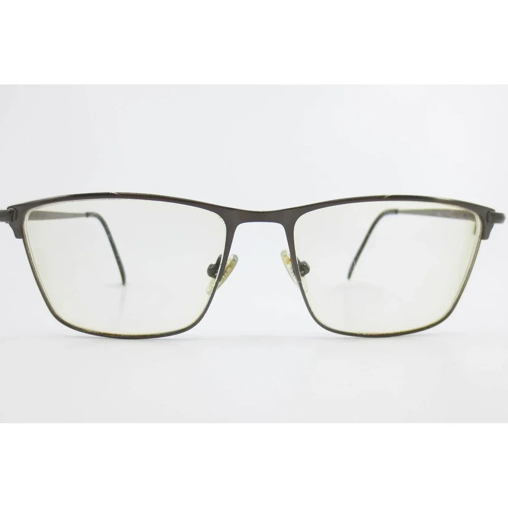 Modern Kevin Antique Silver Rectangular Metal Eyeglass Frames 60-18-150 39719